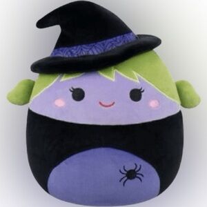 Squishmallows Witch Stuffed Animal - Black, Green, Purple